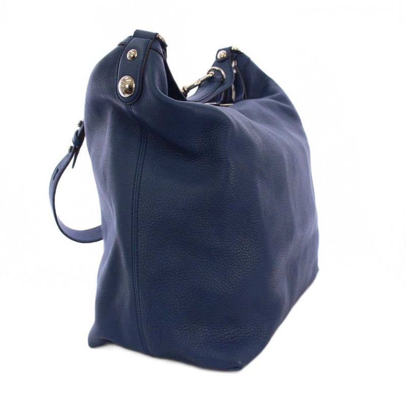 Gucci Icon Bit Tote Bag Handbag Leather Blue 232950 KH • OH