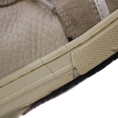 Louis Vuitton LV Logo High Cut Studded Sneakers Shoes Suede Leather 37 Gray