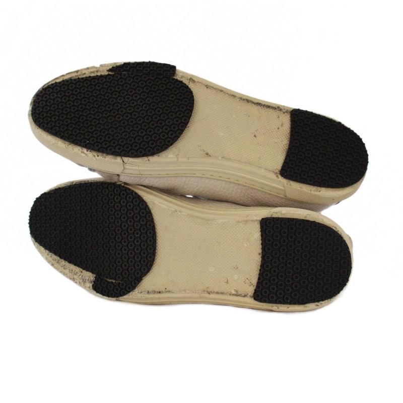 Louis Vuitton LV Logo High Cut Studded Sneakers Shoes Suede Leather 37 Gray