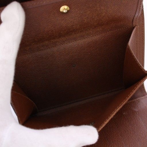 Louis Vuitton Monogram Porte Tresor Etuy Papier Wallet Tri-Fold Brown M61202 Bm