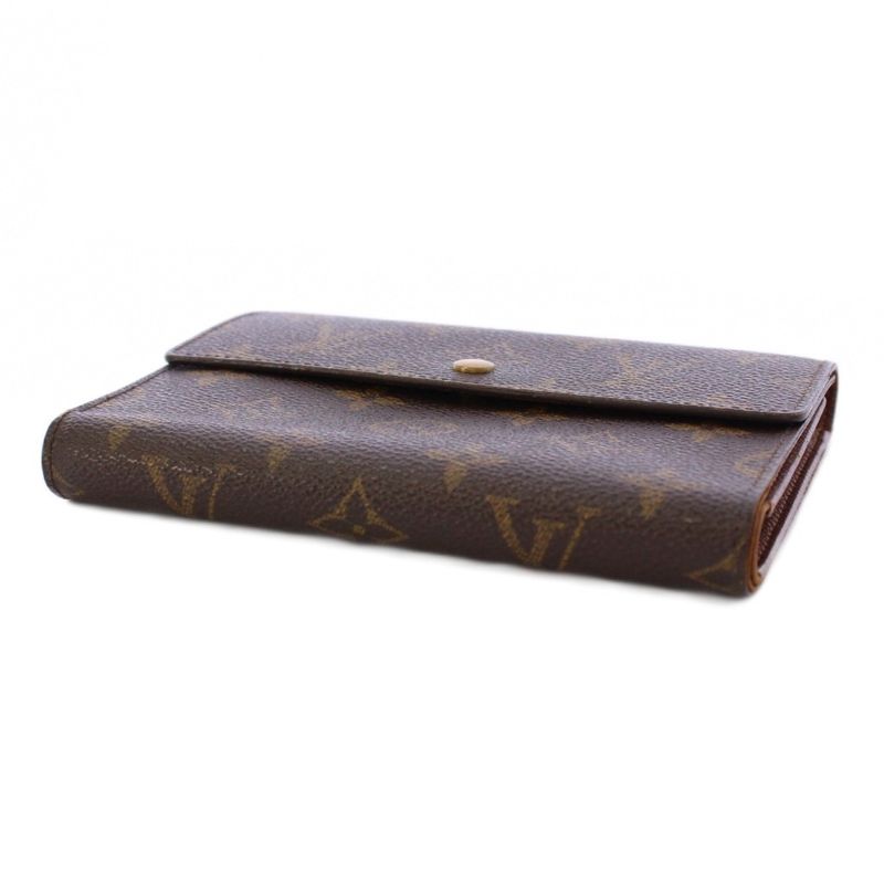 Louis Vuitton Monogram Porte Tresor Etuy Papier Wallet Tri-Fold Brown M61202 Bm