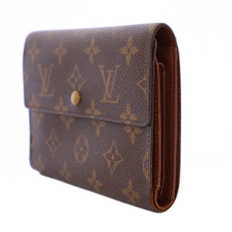 Louis Vuitton Monogram Porte Tresor Etuy Papier Wallet Tri-Fold Brown M61202 Bm