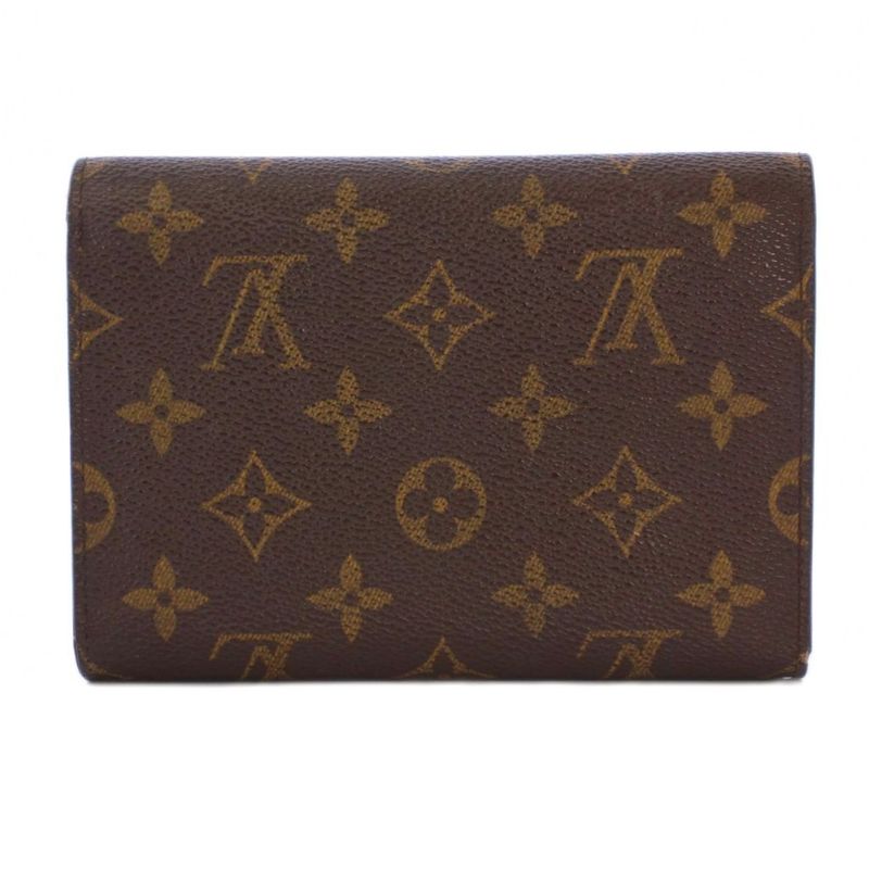 Louis Vuitton Monogram Porte Tresor Etuy Papier Wallet Tri-Fold Brown M61202 Bm