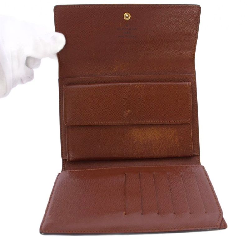 Louis Vuitton Monogram Porte Tresor Etuy Papier Wallet Tri-Fold Brown M61202 Bm