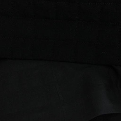 Chanel Flare Skirt Knee Length Wool Silk 44 Black P29146w03773 An67