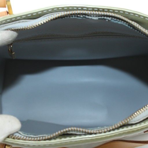 Louis Vuitton Monogram Vernis Houston Handbag Shoulder Bag Light Green M91053