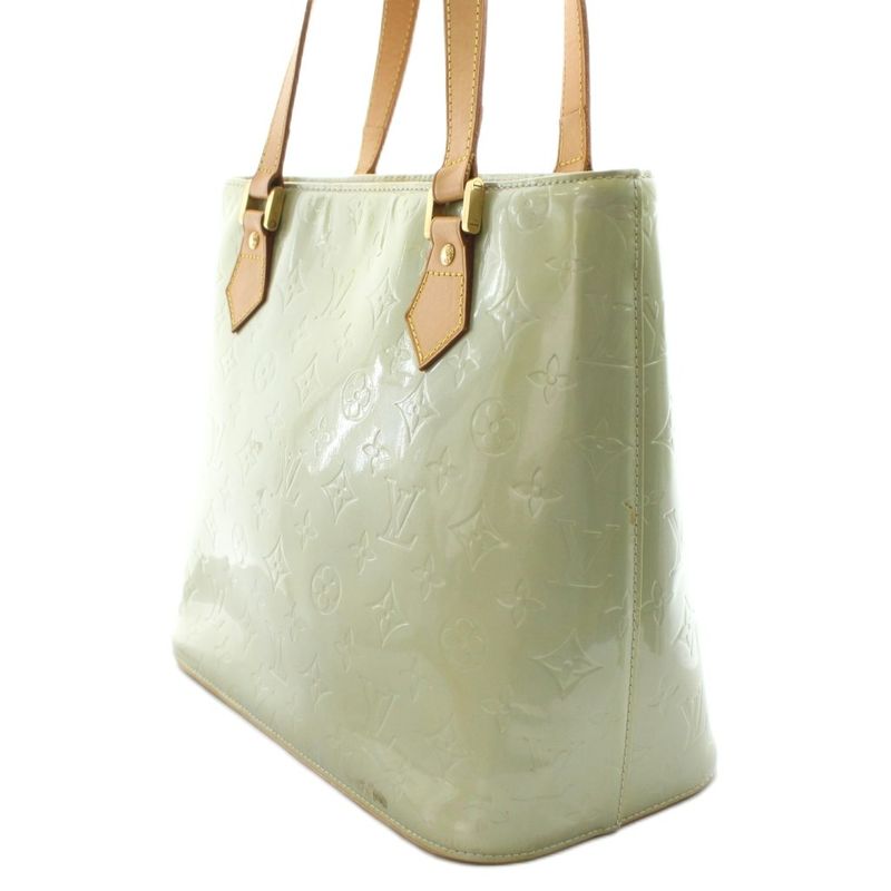 Louis Vuitton Monogram Vernis Houston Handbag Shoulder Bag Light Green M91053