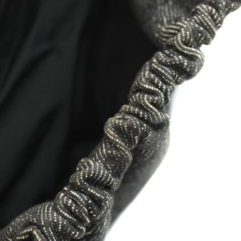 Gucci Bamboo Handbag GG Canvas Black 92708 An13 • OH