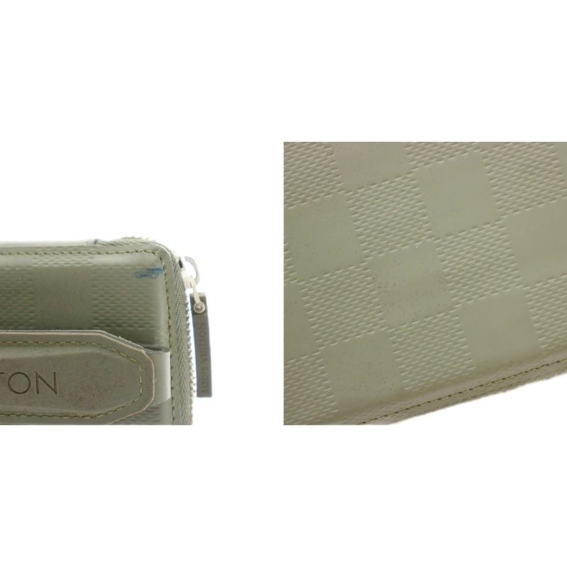 Louis Vuitton Damier Glace Petit Monnaie Wallet Bifold Coin Purse Round Zip