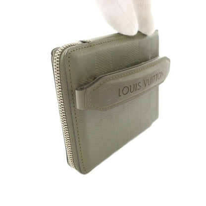 Louis Vuitton Damier Glace Petit Monnaie Wallet Bifold Coin Purse Round Zip