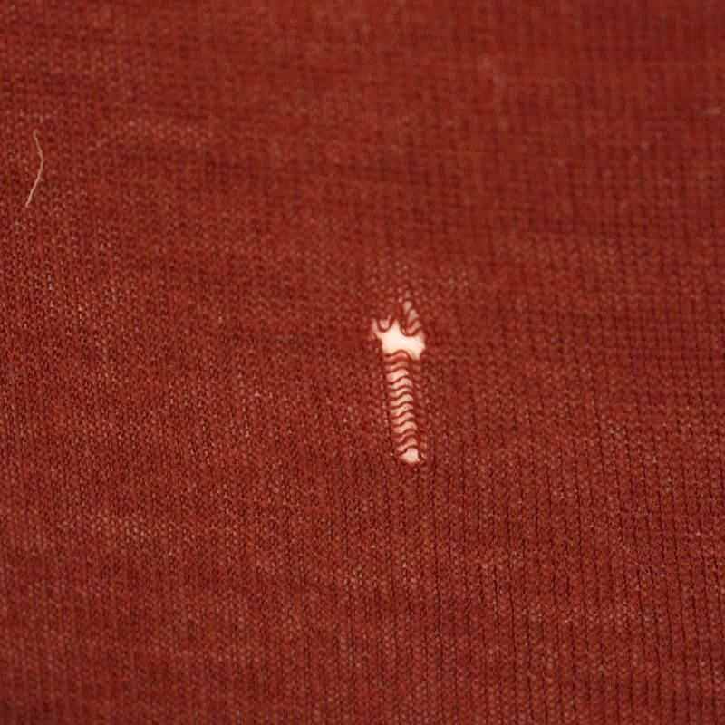 Hermes Cashmere 100 Knit High Neck Cut and Sewn Long Sleeve 36 Bordeaux G