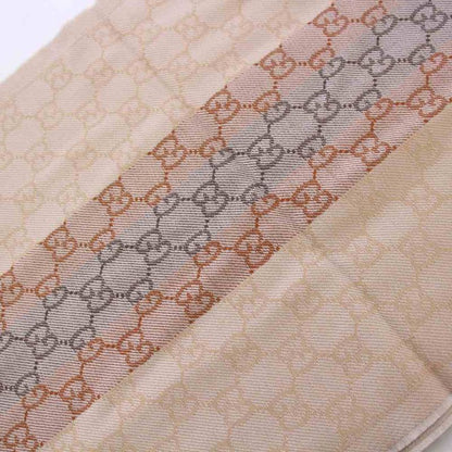 Gucci GG Pattern Shawl Muffler Wool Beige KH • OH