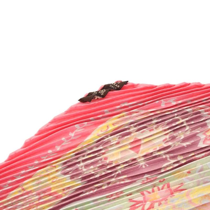 Hermes Pleated Carre Aux Portes du Palais Palace Door Scarf Pink KH • OH