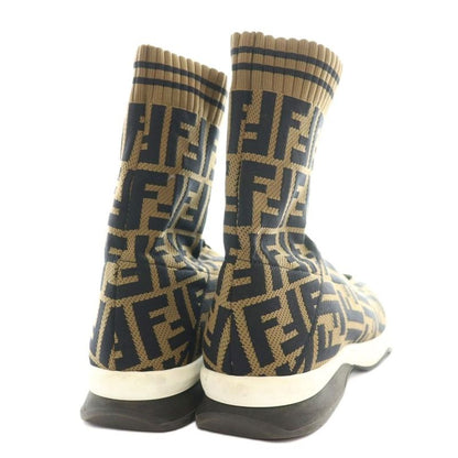 Fendi Rococo Rockoko Socks Sneakers High Cut 38 Brown Black SS • OS