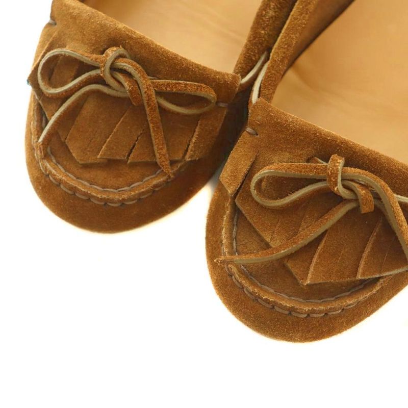 Saint Laurent Paris Moccasin Shoes Ribbon 37 24.0cm (9.45in) Brown Mi • OS