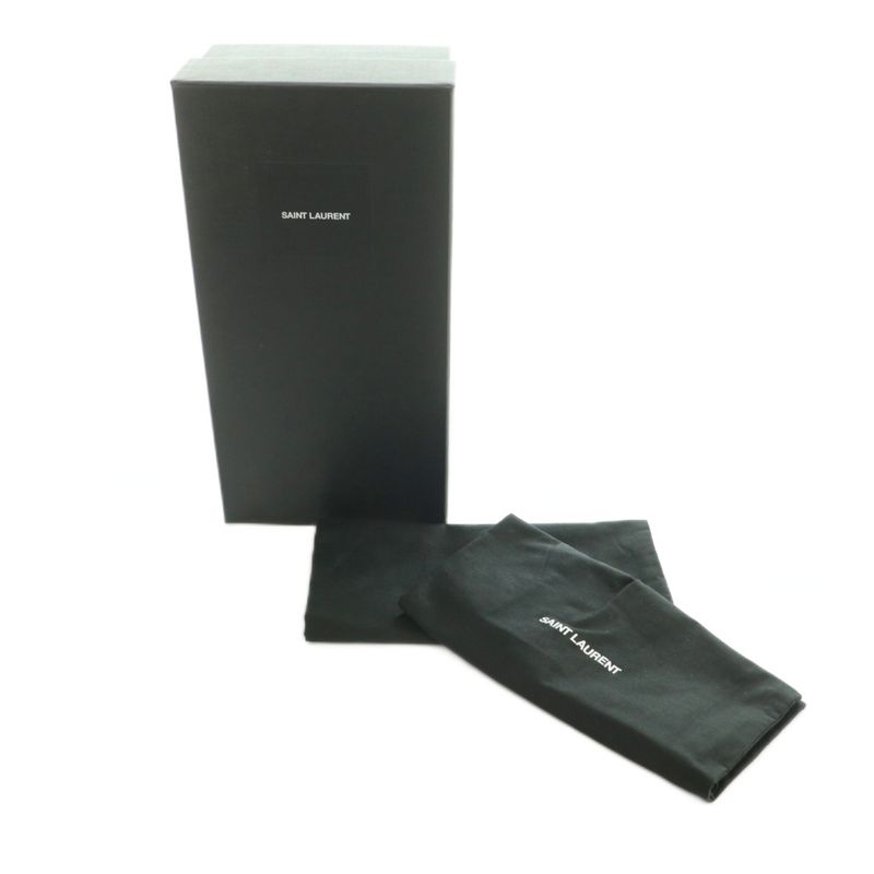 Saint Laurent Paris Moccasin Shoes Ribbon 37 24.0cm (9.45in) Brown Mi • OS