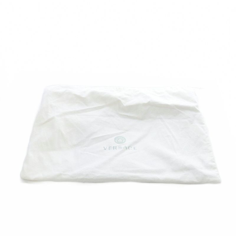 Versace Clutch Bag Second Bag Medusa Logo Leather Blue Yo23 • Sh