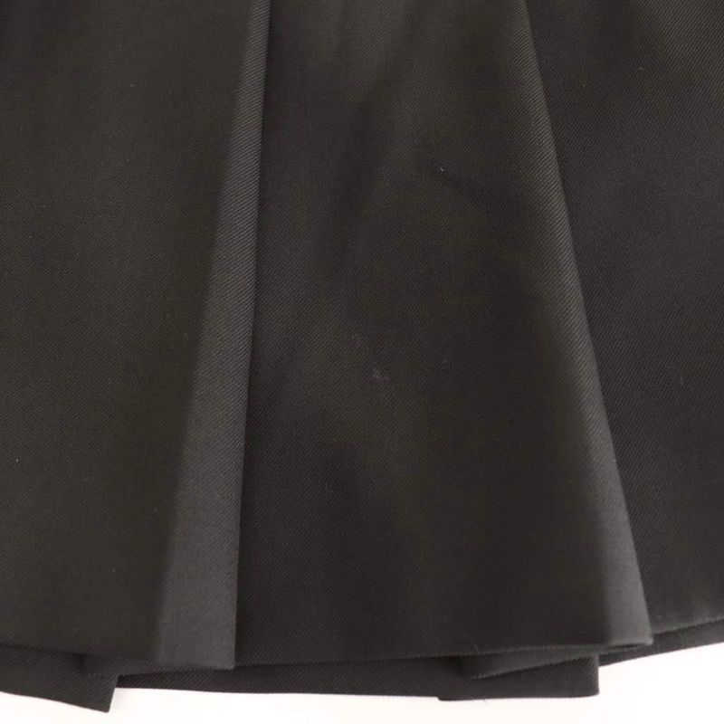 Prada 22 Years Re-Nylon Plate Pleated Mini Skirt Wrap 40 Black Es • OS