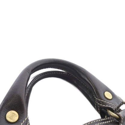 Celine Leather Stitch Handbag Brown