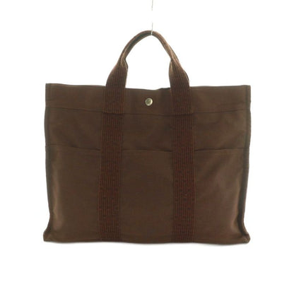 Hermes Her Line Tote MM Bag Canvas Brown Mi • OS • OH