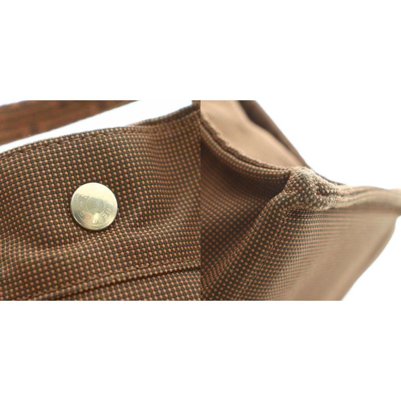 Hermes Her Line Tote MM Bag Canvas Brown Mi • OS • OH