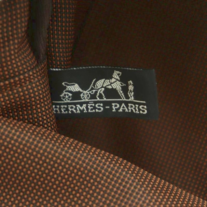 Hermes Her Line Tote MM Bag Canvas Brown Mi • OS • OH