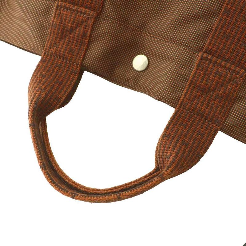 Hermes Her Line Tote MM Bag Canvas Brown Mi • OS • OH