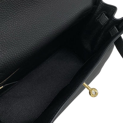 Hermes Similar to Handbag Kelly 28 Black Inner Stitching Gold Hardware