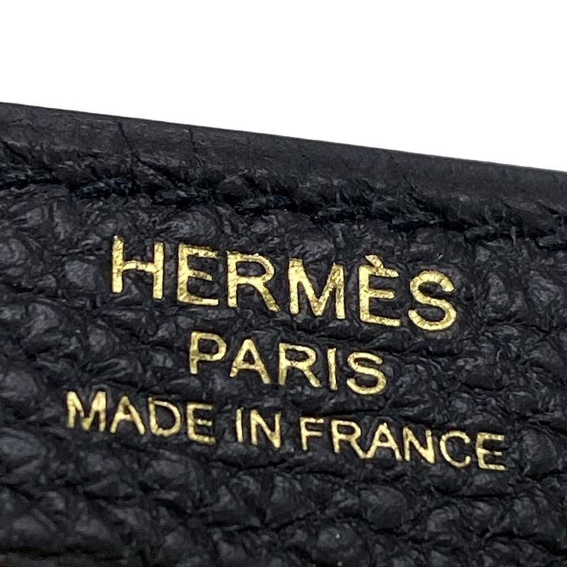 Hermes Similar to Handbag Kelly 28 Black Inner Stitching Gold Hardware