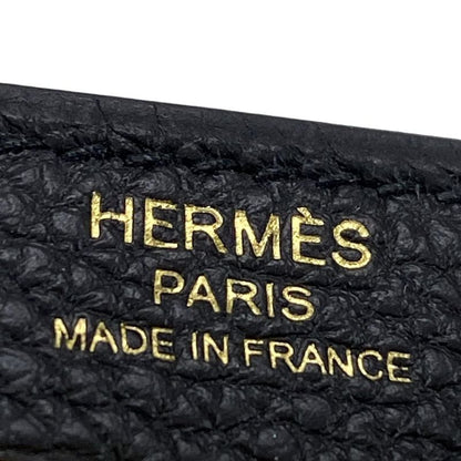 Hermes Similar to Handbag Kelly 28 Black Inner Stitching Gold Hardware