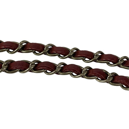 Chanel Shoulder Bag Double Flap Matelasse A01112 Red X Pink X Black Lambskin