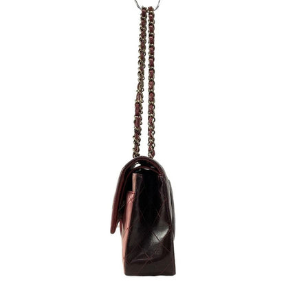 Chanel Shoulder Bag Double Flap Matelasse A01112 Red X Pink X Black Lambskin