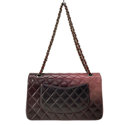 Chanel Shoulder Bag Double Flap Matelasse A01112 Red X Pink X Black Lambskin