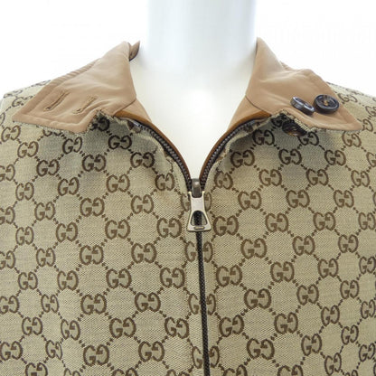 Gucci Leather &gg Canvas Reversible Jacket 717009 Z8a57 Blouson