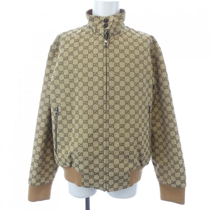 Gucci Leather &gg Canvas Reversible Jacket 717009 Z8a57 Blouson