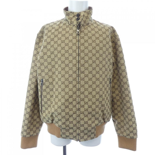 Gucci Leather &gg Canvas Reversible Jacket 717009 Z8a57 Blouson