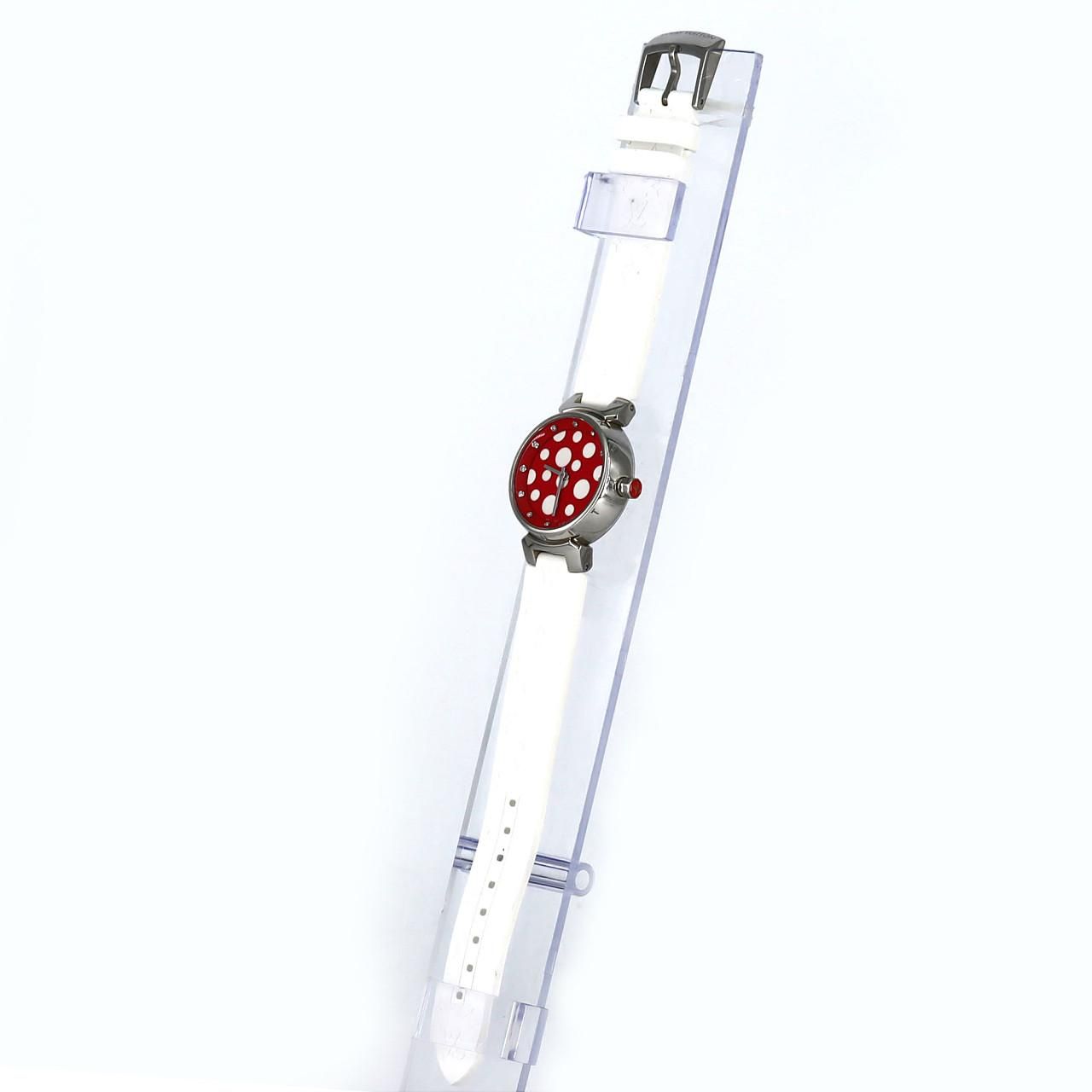 Louis Vuitton Tambour 10p Yayoi Kusama Limited Q12m7 SS Quartz