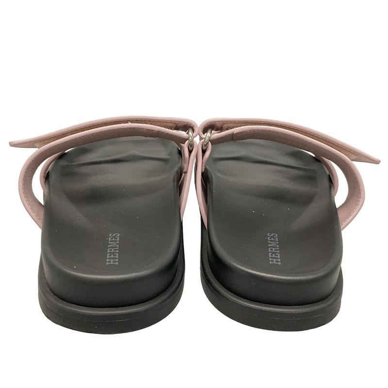 Hermes Sandals 36 Women's Chypre Rose Cancan Leather