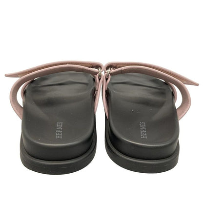Hermes Sandals 36 Women's Chypre Rose Cancan Leather