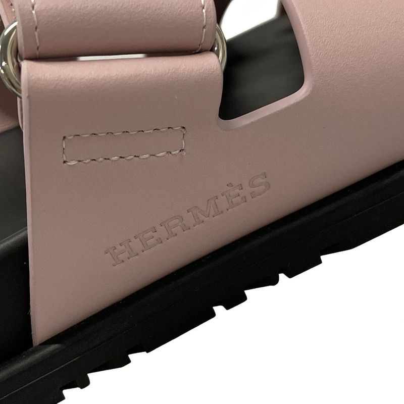 Hermes Sandals 36 Women's Chypre Rose Cancan Leather