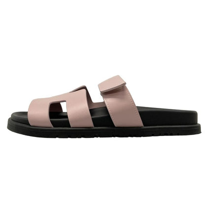 Hermes Sandals 36 Women's Chypre Rose Cancan Leather