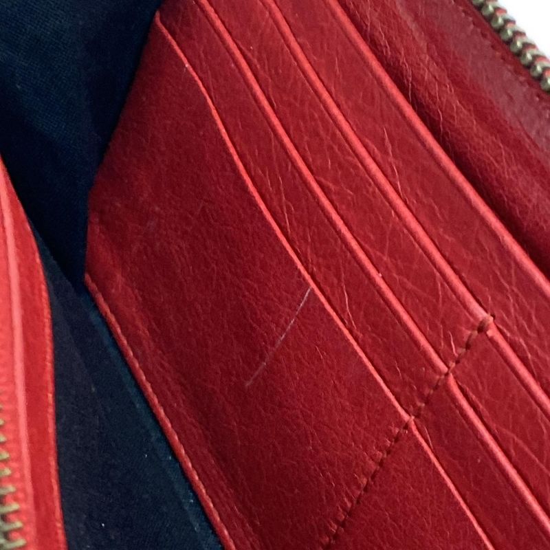 Balenciaga Long Wallet Classic Continental 253036 White X Blue X Red Round