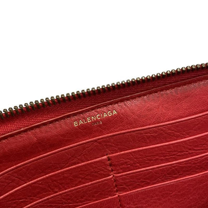 Balenciaga Long Wallet Classic Continental 253036 White X Blue X Red Round