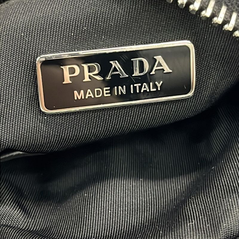 Prada Pouch - 1tt119 Black X Silver