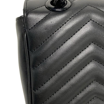 Gucci Shoulder Bag Ggmarmont Medium Shoulder Bag 443497 Black Leather