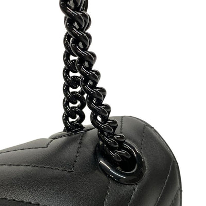 Gucci Shoulder Bag Ggmarmont Medium Shoulder Bag 443497 Black Leather