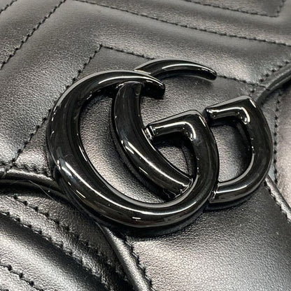 Gucci Shoulder Bag Ggmarmont Medium Shoulder Bag 443497 Black Leather