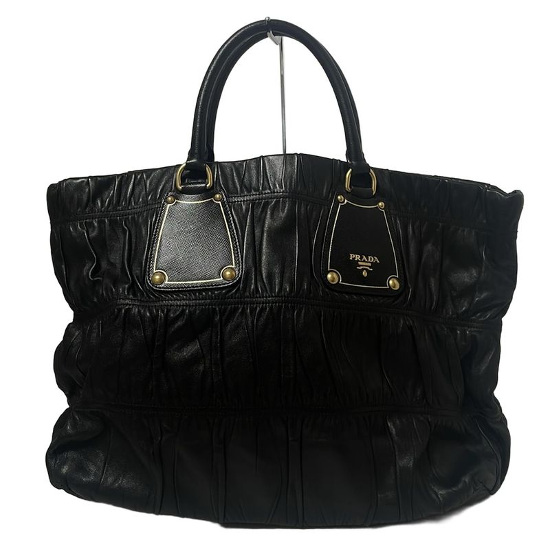 Prada Tote Bag - Bn1232 Black Leather
