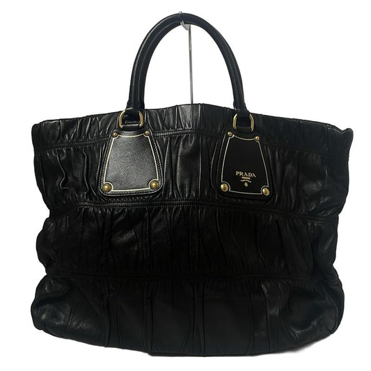 Prada Tote Bag - Bn1232 Black Leather