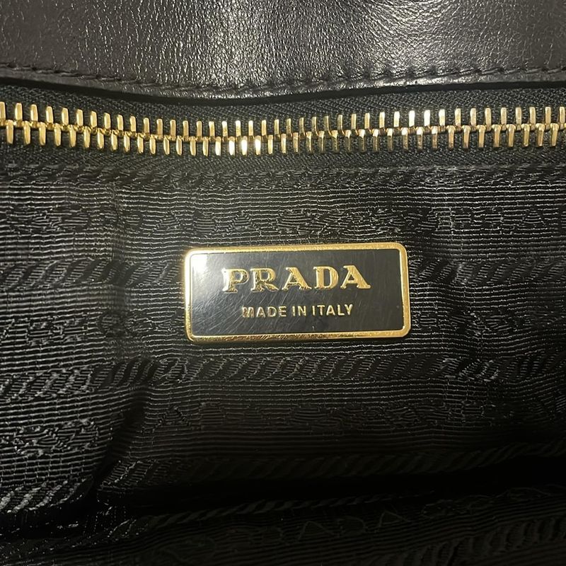 Prada Tote Bag - Bn1232 Black Leather